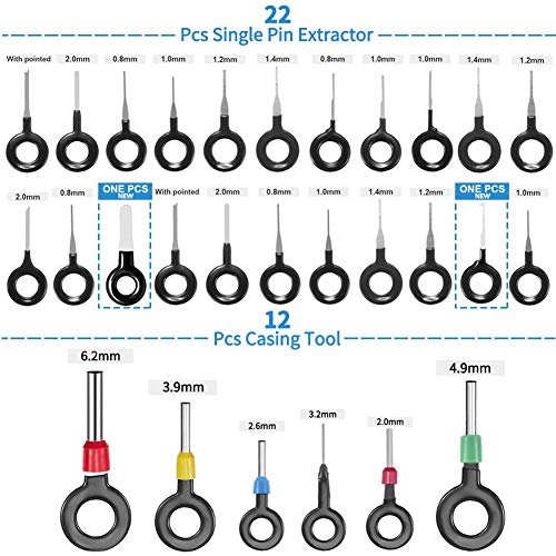 73pcs Terminal Removal Tool kit,Vignee Pins Terminals Puller Repair