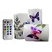 Kelake Flameless LED Candles with 18-Key Remote Timer 5 inch Tealight Butterfly and Plant Decor Wax Electric Candle Lights 12 Color Changing for Home/Indoor/Outdoor Party Holiday Halloween Christmas