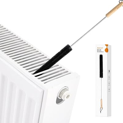 AIEVE Radiator Cleaner Brush 80CM Long Flexible Duster Wood Handle