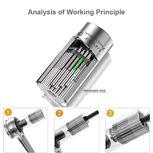 image for Feeke Multi-Angle Work Tool Pack, Flexible Magnetic Screwdriver Drill 