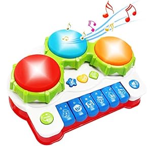 Yerloa-Baby-Drum-Music-Learning-Toys-for-Toddler-1-2-3-Year-Old-Baby-Musical-Instrument-with-Keyboard-Drum-Mini-Piano-for-Kids-for-Boys-and-Girlsnot-include-xylophone Yerloa Baby Drum Music Learning Toys for Toddler 1 2 3 Year Old Baby Musical Instrument with Keyboard & Drum Mini Piano for Kids for Boys and Girls(not include xylophone)