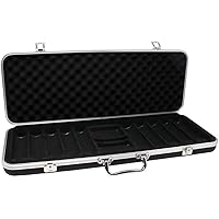 DA VINCI Black ABS Poker Chip Case with 500 Chips Capacity - Upgraded Ding Proof Side Panels