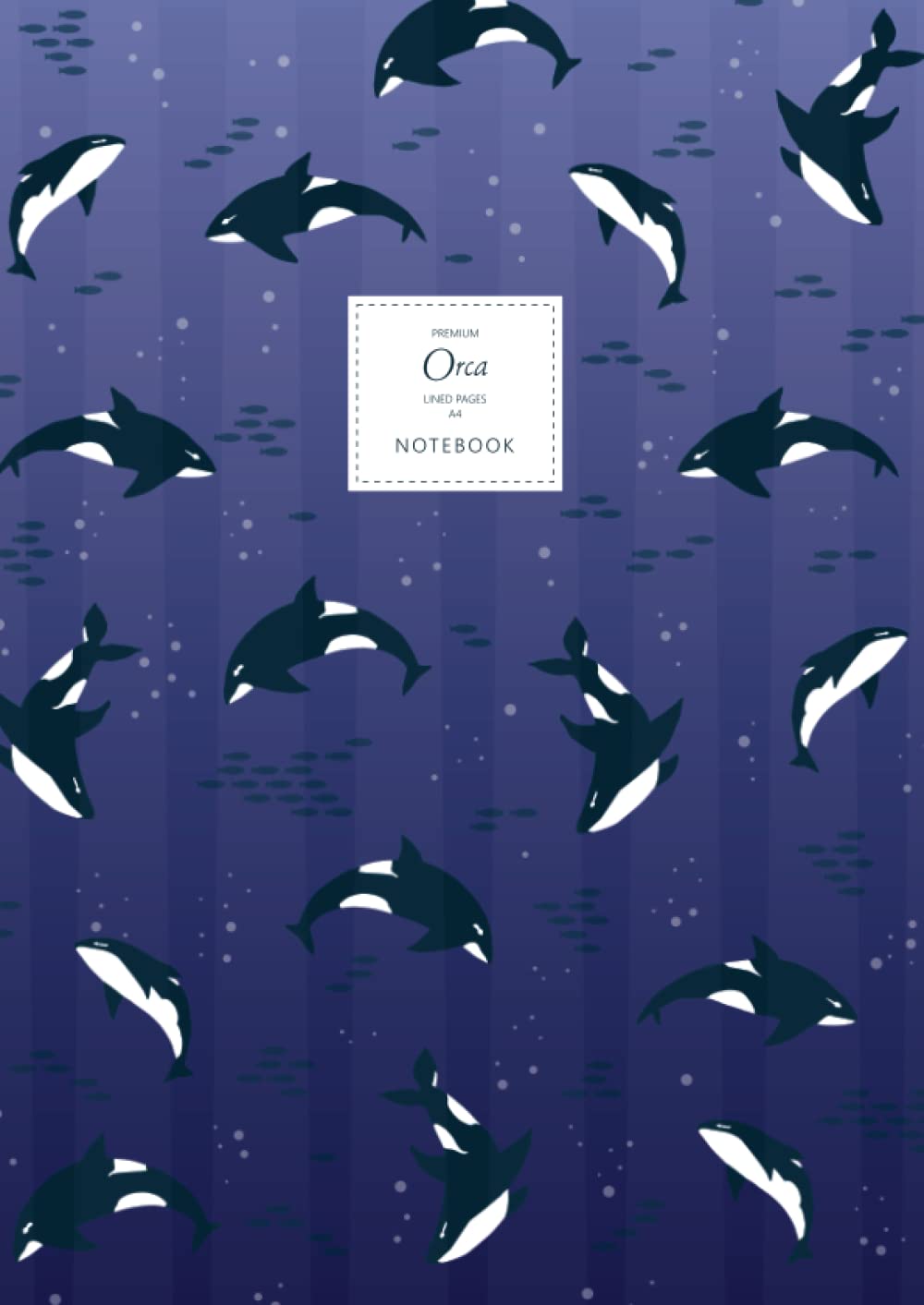 Orca Notebook - Lined Pages - A4 - Premium: (Amethyst Edition) Fun notebook 192 lined pages (A4 / 8.27x11.69 inches / 21x29.7cm)
