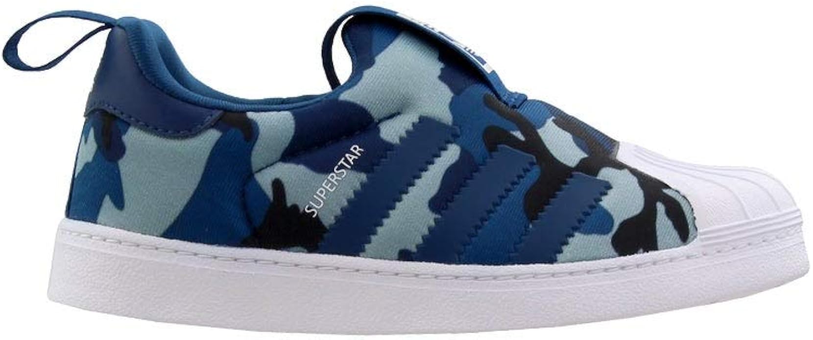 superstar slip on kids Blue