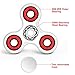 LYNEC Fidget Spinner - Hand Spinner EDC ADHD Focus,Ultra Durable Hight Speed Si3N4 Hybrid Ceramic Bearing,1-3 Mins Spins(White with Red)