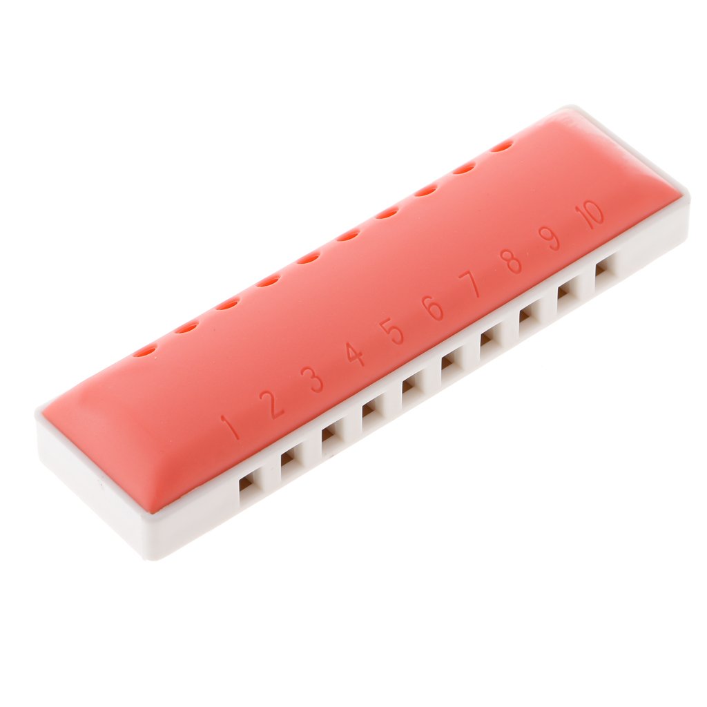 Generic 10 Holes Plastic Harmonica Mouth Organ with Case Kids Musical