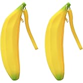 Qaoliffa Big Capacity Banana Shape Purse,funny unique novelty wallet,Cute Silicone Bag Coin Bag Key Pouch,cute banana purse for women,teen girls trendy stuff,set of 2