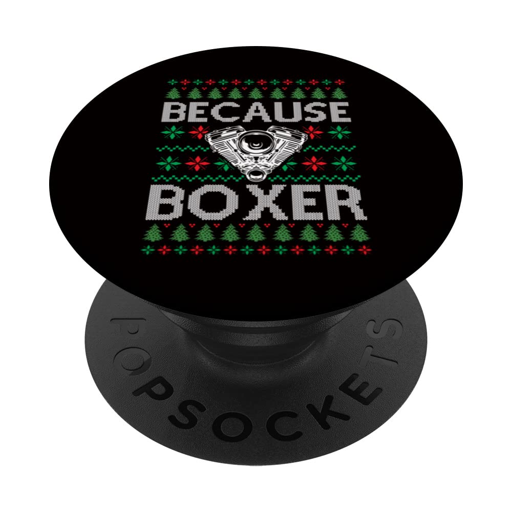 Mechanic V8 Engine Car Tuning Ugly Christmas - Because Boxer PopSockets Swappable PopGrip