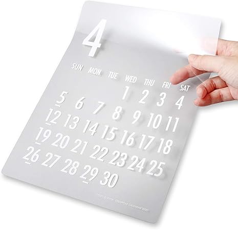 Amazon Mon O Tone 限定商品 透明カレンダー 年4月 21年3月 ネコポス発送可 カレンダー 文房具 オフィス用品