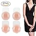 Womens Silicone Breast Lift Pasties - Adhesive Bra Reusable 1,2 Pairs Invisible Silicone Nipple Cover(2 Pairs-1Flower+1Round)