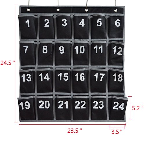 Numbered Classroom Pocket Storage,Hanging Pocket Organizer for