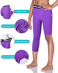 Dizoboee Youth Boys Compression Pants One Leg 3/4