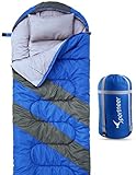 Sportneer Wearable Sleeping Bag, Portable 4 Season Walking Sleeping Bags with Zippered Holes for Arms and Feet, Single Sleeping Bag Onesie for Kids and Adult, Camping, Hiking, Traveling, 20 Degree