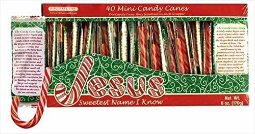 Scripture Candy546607 Candy C Candy Cane Box 40 Mini Canes New 6Oz