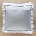OJIA Faux Fur Throw Pillow Cover Cushion Case Super Soft Plush Accent Pillows Case Decorative New Luxury Series Style (18 x 18 Inch, Thick White)