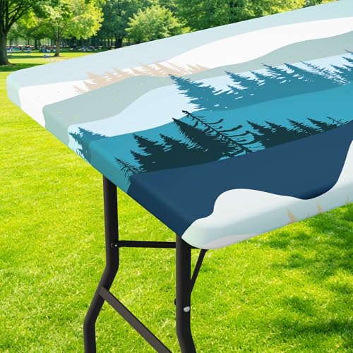 Moosfor Printed Spandex Table Cloth