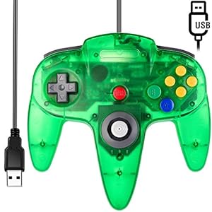 [USB Version] Classic N64 Controller, SAFFUN N64 Wired USB PC Game pad Joystick, N64 Bit USB Wired Game Stick for…