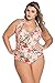 Chase Secret Womens Retro Vintage One Piece Swimwear Floral Monokinis Plus Size