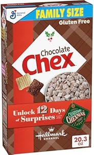 Chex Chocolate Cereal, Gluten Free Breakfast Cereal, Made with Whole Grain, Family Size, 20.3 OZ