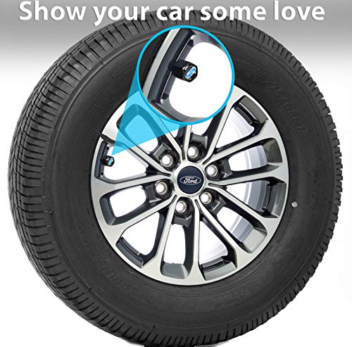 Custom Tire Valve Stem Caps (35 Vehicle Models) Anti-Theft Hexagon Design | Car, Truck, SUV | Leakproof, Airtight, Dustproof Seal | All-Weather, Lock Tight Fit (for Ford Vehicles)