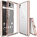 Ringke [Fusion] Compatible with Sony Xperia Z5 Premium Case Crystal Clear PC Back TPU Bumper w/Screen Protector [Drop Protection, Shock Absorption Technology][Attached Dust Cap] - Rose Gold