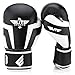Elite Sports New Item Standard Adult Kickboxing, Muay Thai Sparring Training Boxing Gloves, White, 14 oz.