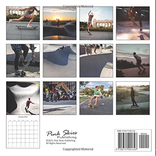 Skateboarding Calendar 2022 Monthly Planner to Keep You Organized with