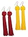 Jstyle 2 Pairs Dangle Earrings for Women Girls Drop Earrings Tassel Ball