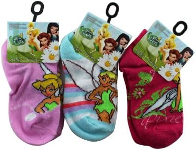Disney Tinker Bell Socks - 3 Pairs Of Tinkerbell Girls Socks