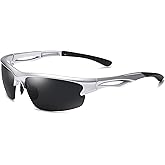 Cyxus Polarized Semi-Rimless TR90 Cycling Sunglasses Men Women Rectangle Glasses Running Fishing Bike Baseball Sport 1071
