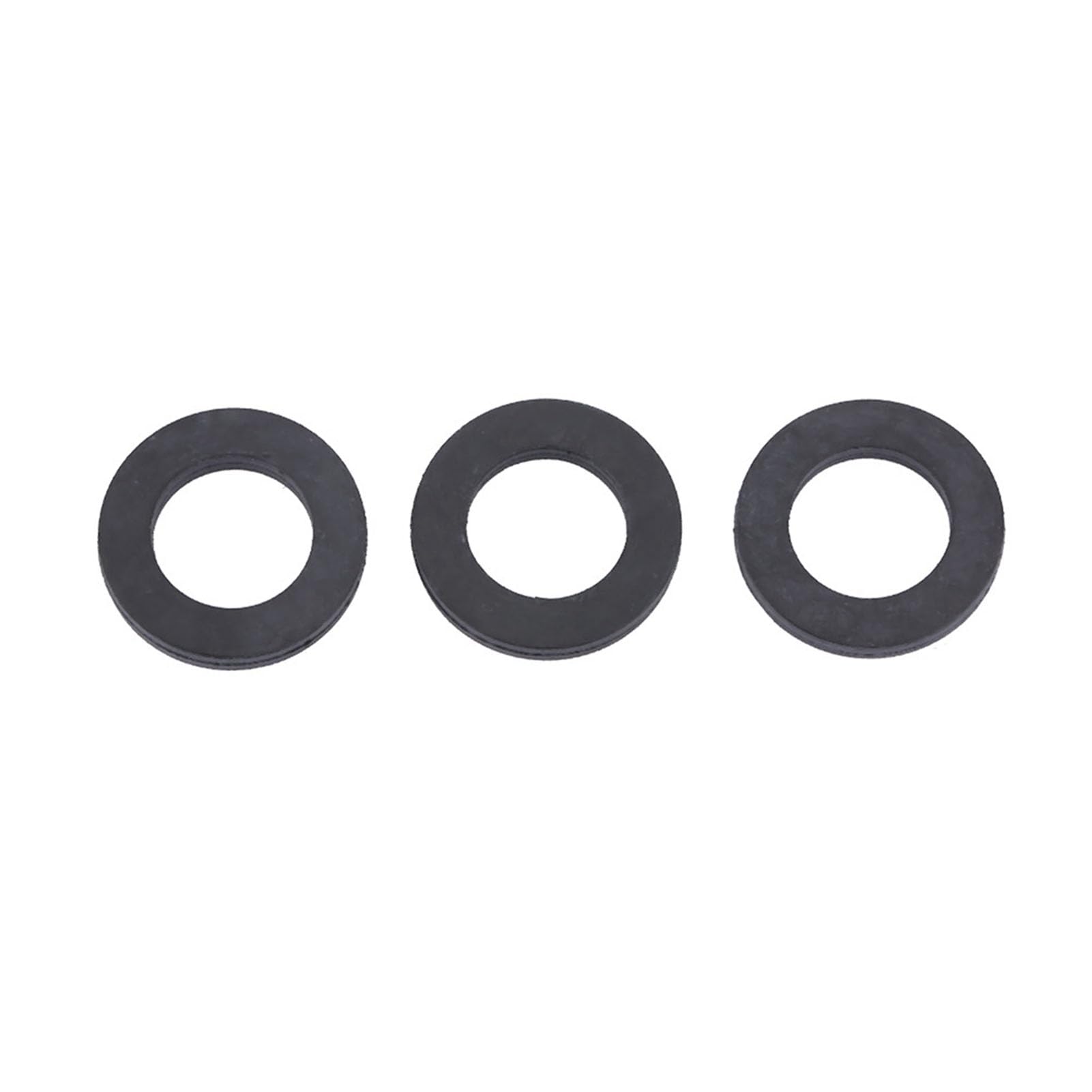 12Pcs Rubber Flat Washer Ring Shower Faucet Water Pipe Rubber Mat Black for Sealing Plugs Water Pipes Spray Heads and Hydraulic Accessories