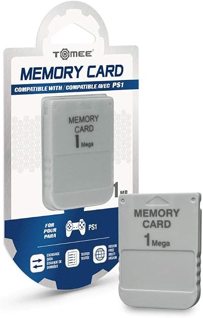Tomee 1MB Memory Card for PS1 PS2 Hyperkin 15 Blocks Game Save Data