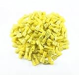 Wiwaplex 50pcs Female + 50pcs Male Fully Insulated Wire Crimp Terminal Nylon Quick Connectors Wiring Spade 12-10 A.W.G(Yellow)