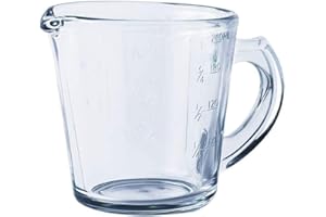 NOLLY Glass Measuring Jugs | Kitchen Baking Cups | 2400ml Measuring Cup | Transparent | 1 Piece