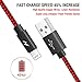 Vancelle 3 PACK Charger 6FT Nylon Braided Cord USB Charging Cable for iPhone 7/7 Plus/6/6s/6 Plus/6s Plus/5/5c/5s/SE,iPad iPod Nano iPod Touch(Red)
