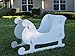 Teak Isle Christmas Outdoor Santa Sleigh and 2 Reindeer Set