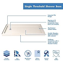 DreamLine SlimLine 34 in. D x 60 in. W x 2 3/4