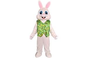 Costumeplus Adult Plush Bunny Costume with Rabbit Mascot Head… Green