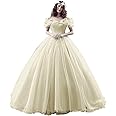 Kncpti Women's Off Shoulder Quinceanera Ball Gowns Masquerade Princess Long Prom Formal Evening Party Dress
