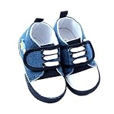 Urparcel Baby Boys Denim Canvas Sneaker Soft Sole Crib Shoes Prewalkers 0-12M