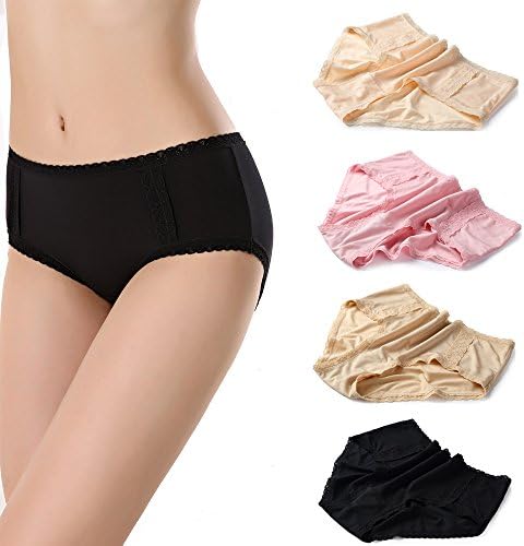 UnderFit Women's 4-Pack MicroModal Super Soft Lace Trim Panties (Large)