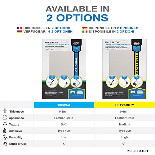 Pelle Patch - Leather & Vinyl Adhesive Repair Patch - 25 Colors Available - Heavy-Duty 11x16 - Dark Blue - Thumbnail 3