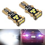 LASFIT 912 921 T15 LED Reverse Backup Light Bulb 1400 Lumens Extremely Bright Use for 2018-1997 Toyota Camry, Plug&Play, Xenon White (Pack of 2)