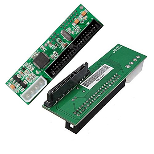 QNINE 2.5 inch SATA to 3.5 inch IDE Adapter, 2.5 or 3.5 Inch HDD or SSD SATA Hard Drive to 40 Pin 3.5 Inch PATA Desktop Converter Card