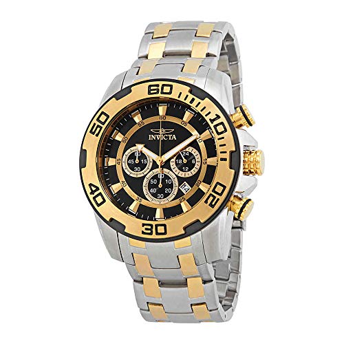 Invicta Men's 'Pro Diver' Quartz Stainless Steel Casual Watch, Color:Two Tone (Model: 22322)