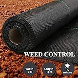 AGTEK Landscape Fabric 3x12 FT Heavy Duty Ground Cover Pack of 2
