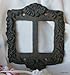 Cast Iron Double Rocker Switch Cover GFI Decora Rocker Brown