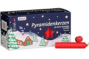 ALEXANDER TARON Jeka Kerzen Christmas Pyramid Carousel Candles, Medium 14mm - Red
