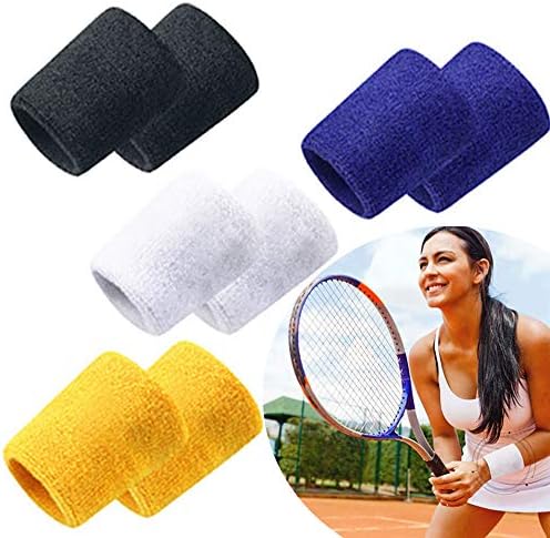 Ceresa IncFashion Towel Wristbands Arm Sleeve Sweatbands Colorful Comfortable Protective Bracers Fitness Baseball Football Outdoor Sports Fitness Cotton for Men Women Girls Boys Baseball Unisex Washable 8 PCS