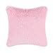 CaliTime Super Soft Throw Pillow Cover Case for Couch Sofa Bed Solid Plush Faux Fur 18 X 18 Inches Baby Pink